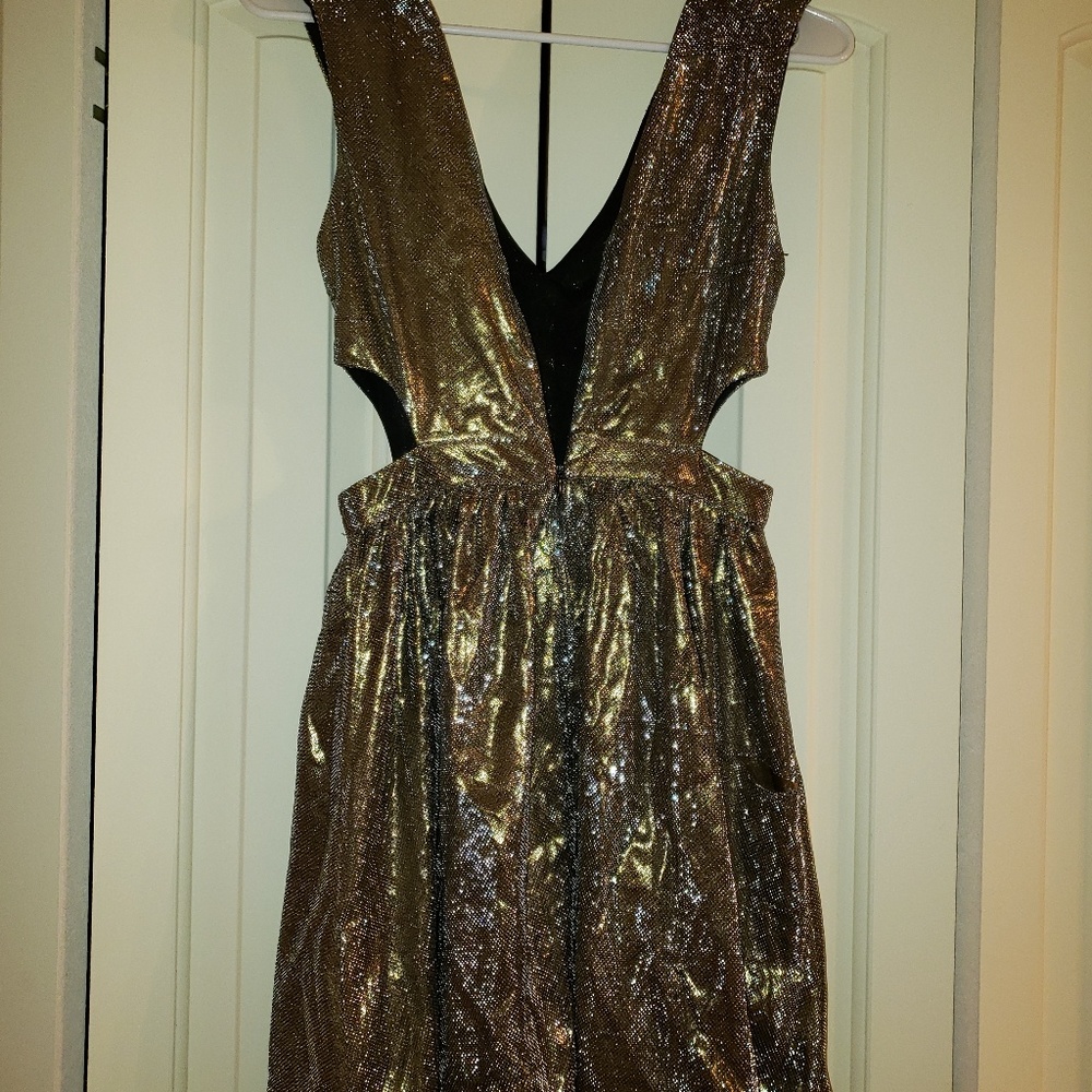 Gold shimmer dress
